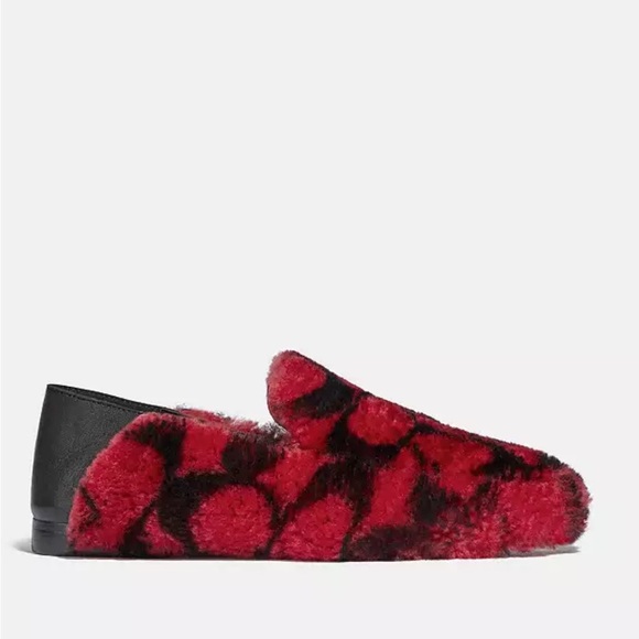 COACH Holly Slipper Size 6 Red Black Rasberry - Picture 5 of 10